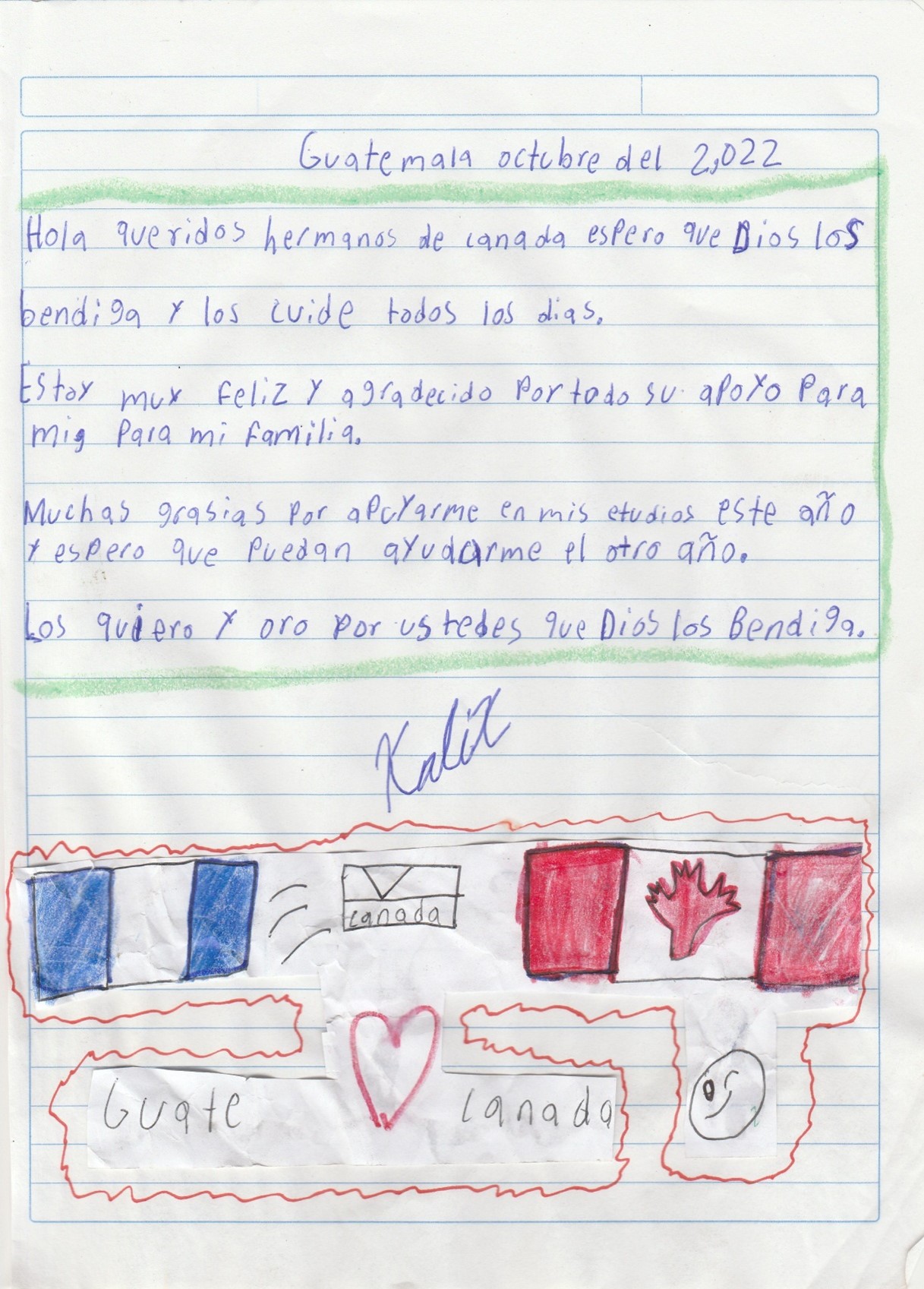 A Student Letter from Guatemala Jesús Viene Church Cochrane